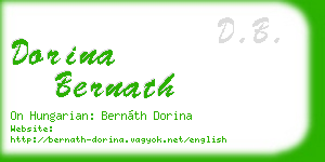 dorina bernath business card